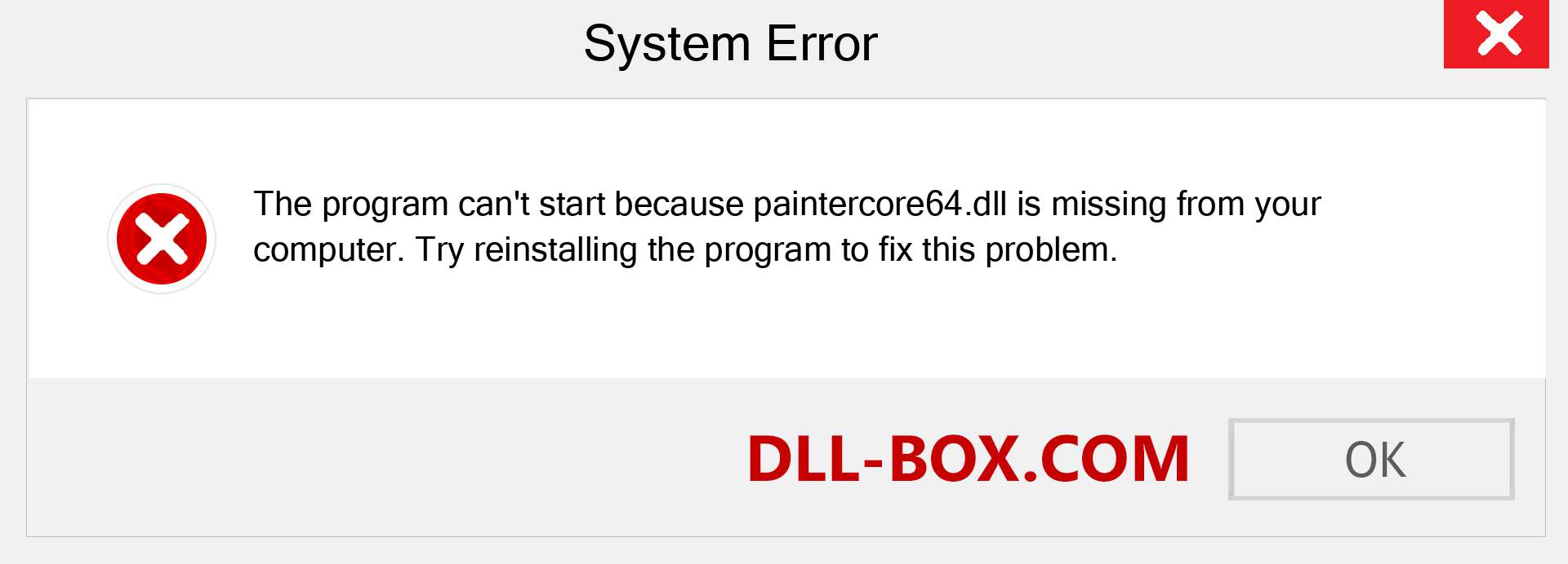  paintercore64.dll file is missing?. Download for Windows 7, 8, 10 - Fix  paintercore64 dll Missing Error on Windows, photos, images